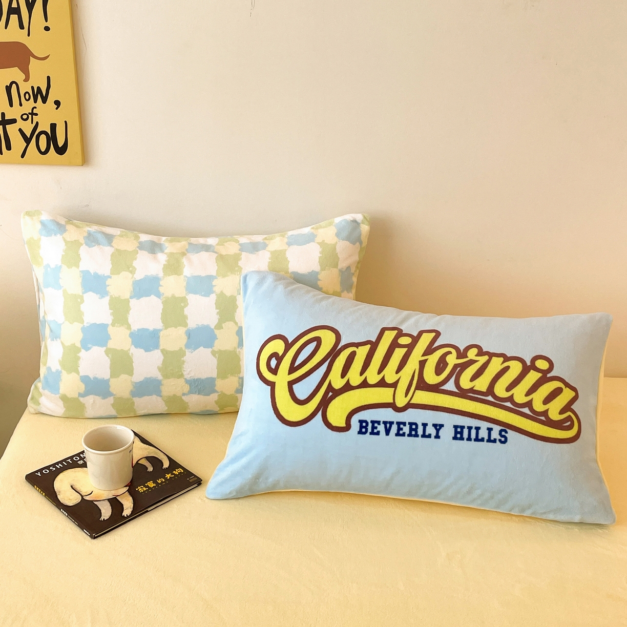 91家纺网 家纺一手货源 找家纺 如一 2025新款美式复古风数码织标牛奶绒四件套 复古绿