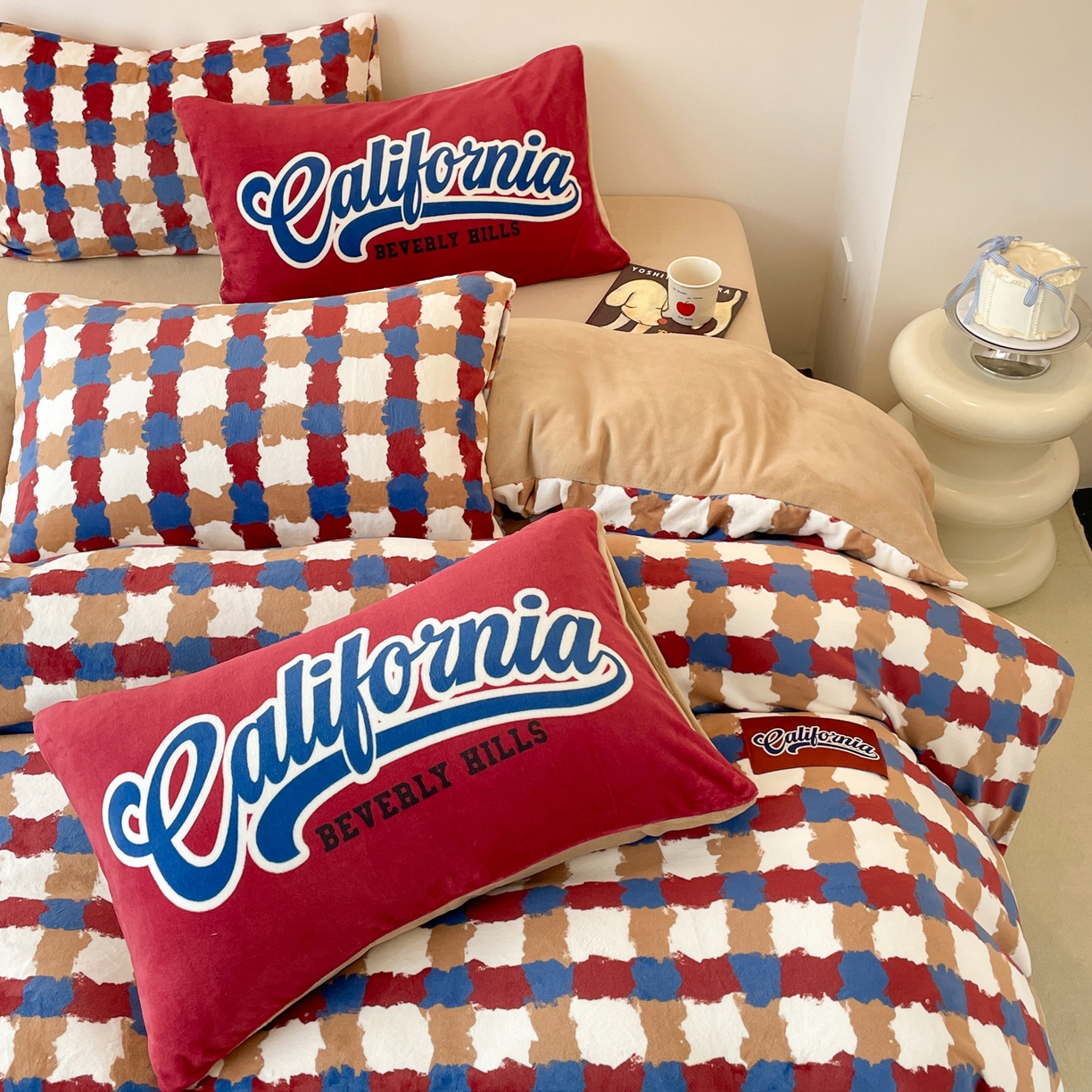 91家纺网 家纺一手货源 找家纺 （总）如一 2025新款美式复古风数码织标牛奶绒四件套