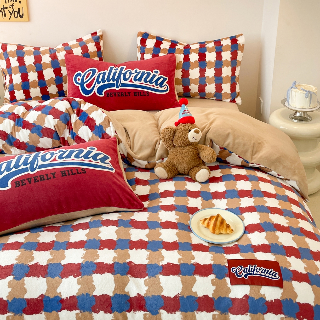 91家纺网 家纺一手货源 找家纺 （总）如一 2025新款美式复古风数码织标牛奶绒四件套