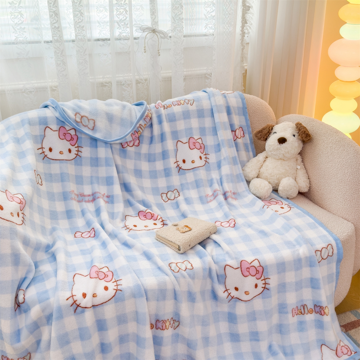 91家纺网 家纺一手货源 找家纺 花满路 2025新款亲肤舒适三丽鸥儿童毯毛毯毯子 糖果kt