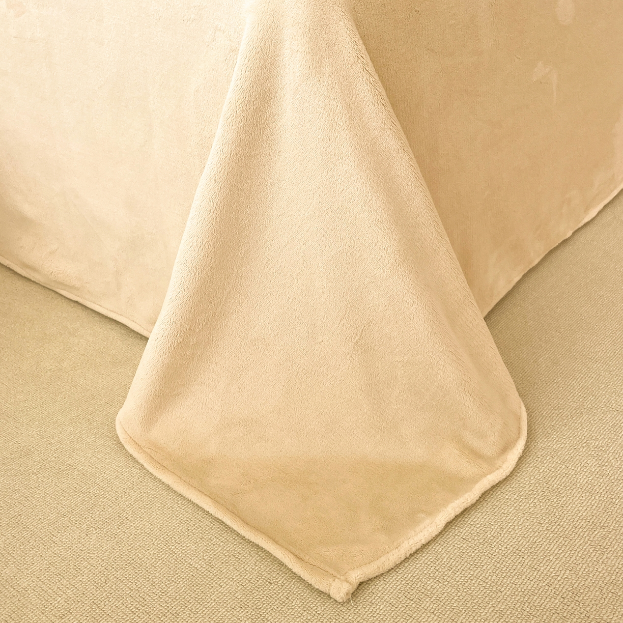 91家纺网 家纺一手货源 找家纺 如一 2025新款美式复古风数码织标牛奶绒四件套 复古咖