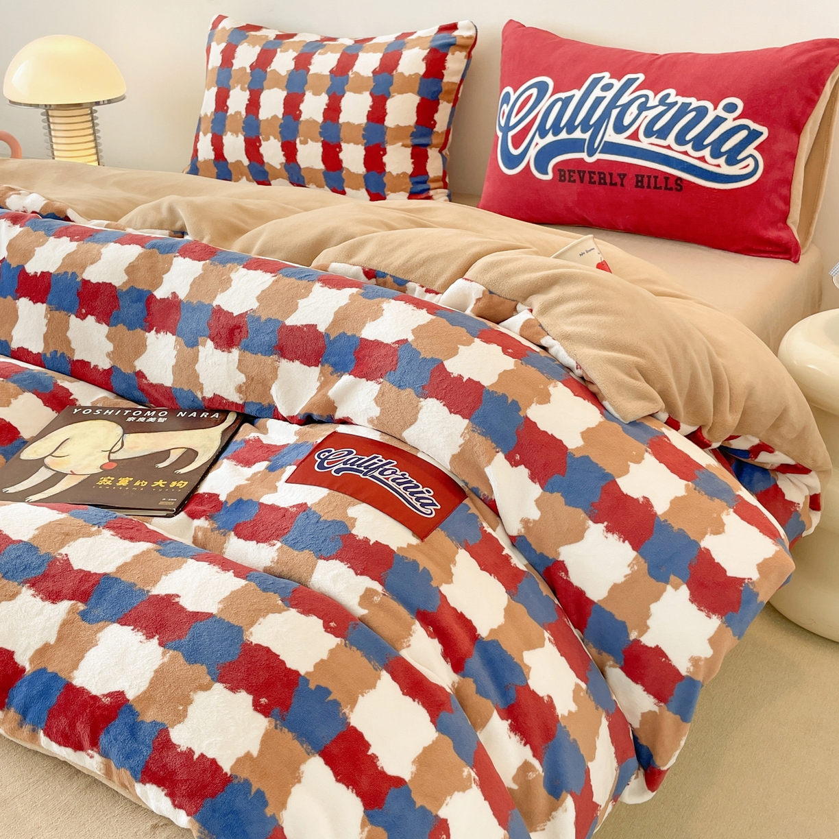 91家纺网 家纺一手货源 找家纺 （总）如一 2025新款美式复古风数码织标牛奶绒四件套