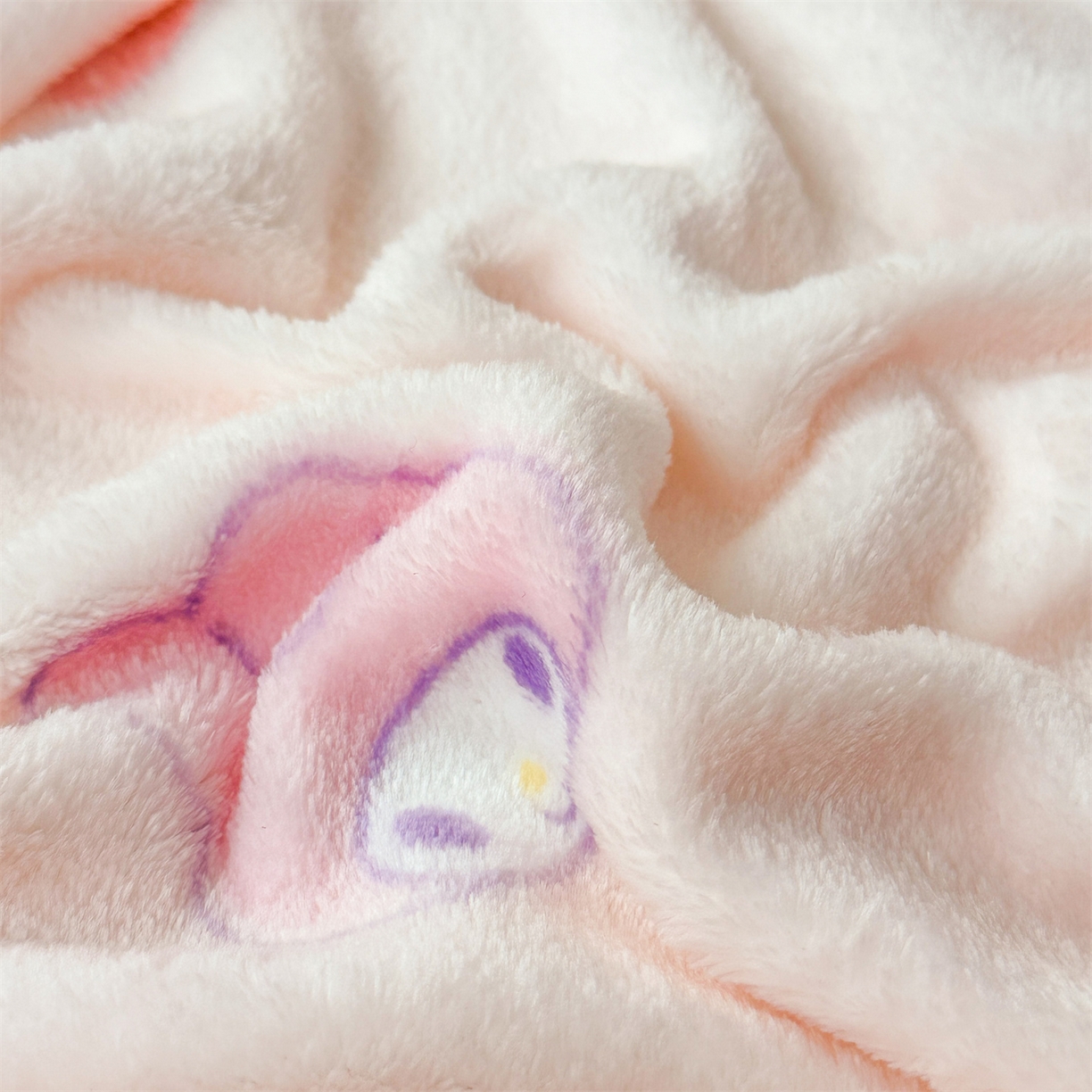 91家纺网 家纺一手货源 找家纺 花满路 2025新款亲肤舒适三丽鸥儿童毯毛毯毯子 甜筒美乐蒂