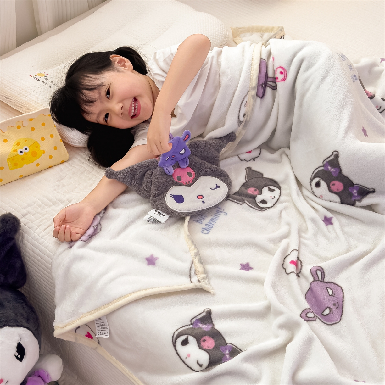 花满路 2025新款亲肤舒适三丽鸥儿童毯毛毯毯子 小小库洛米