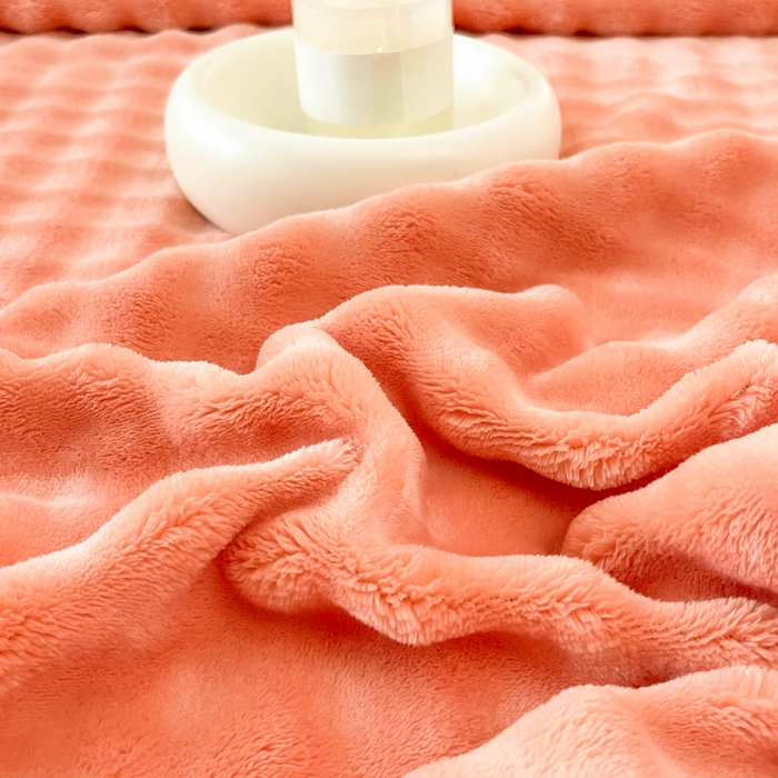 91家纺网 家纺一手货源 找家纺 宅部落 2025新款加厚牛奶绒泡泡绒单床单床单单品床单单件 优雅橙