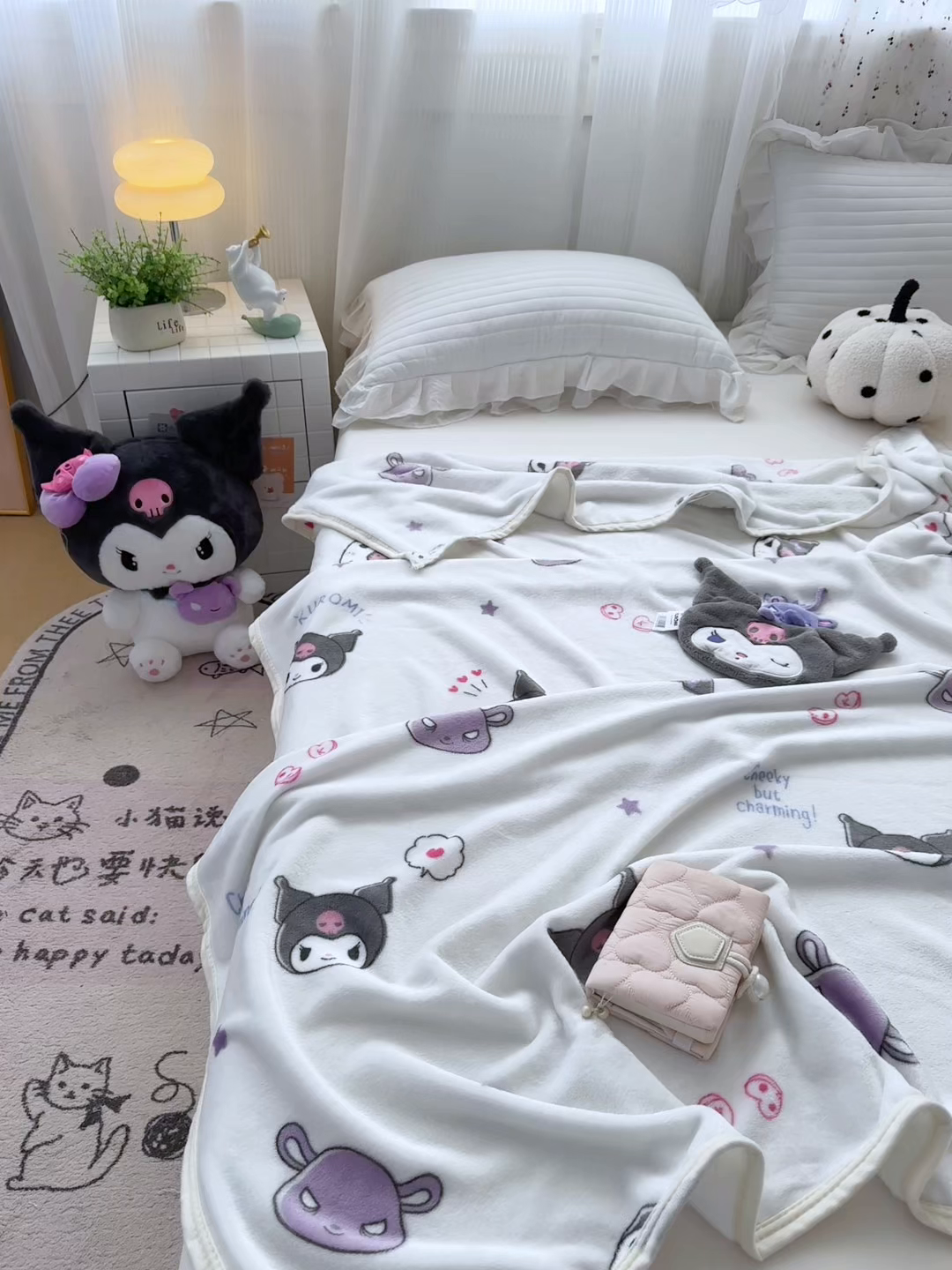 91家纺网 家纺一手货源 找家纺 花满路 2025新款亲肤舒适三丽鸥儿童毯毛毯毯子 小小库洛米