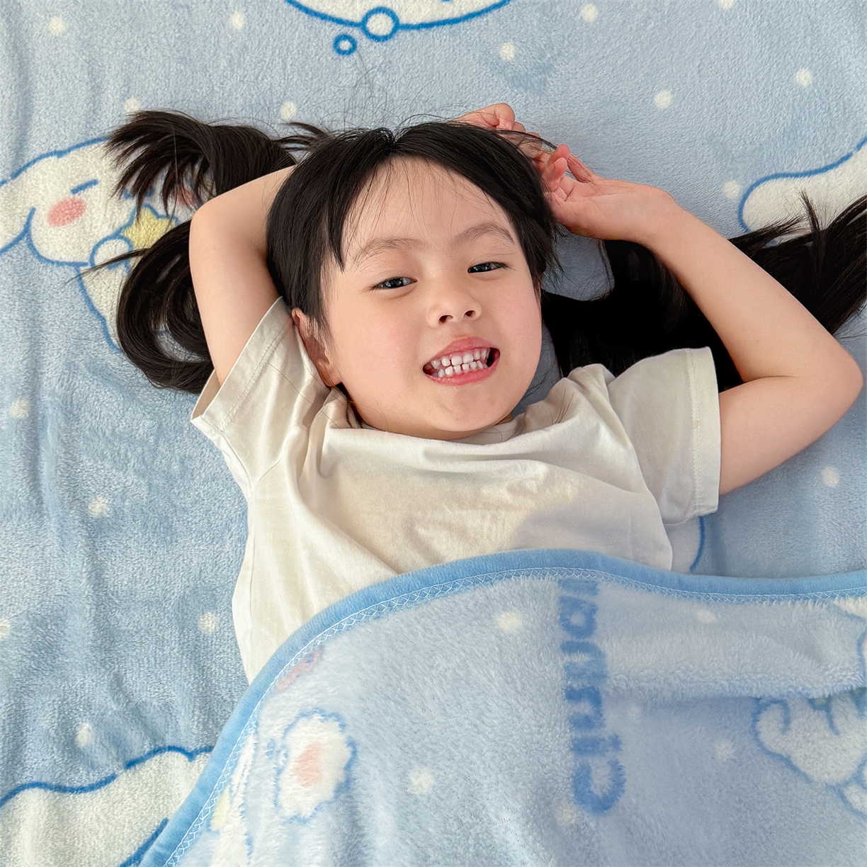 91家纺网 家纺一手货源 找家纺 花满路 2025新款亲肤舒适三丽鸥儿童毯毛毯毯子 星星玉桂狗