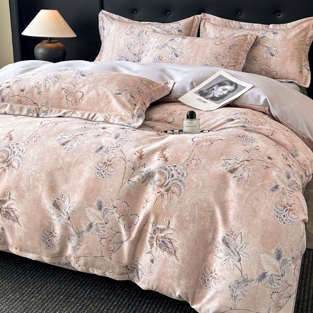 91家纺网 家纺一手货源 找家纺 （总）玉海棠家纺 2025新款数码印花加厚全棉磨毛四件套