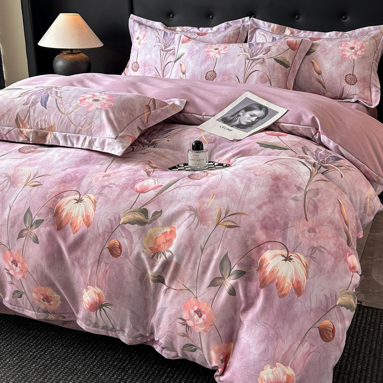 91家纺网 家纺一手货源 找家纺 （总）玉海棠家纺 2025新款数码印花加厚全棉磨毛四件套