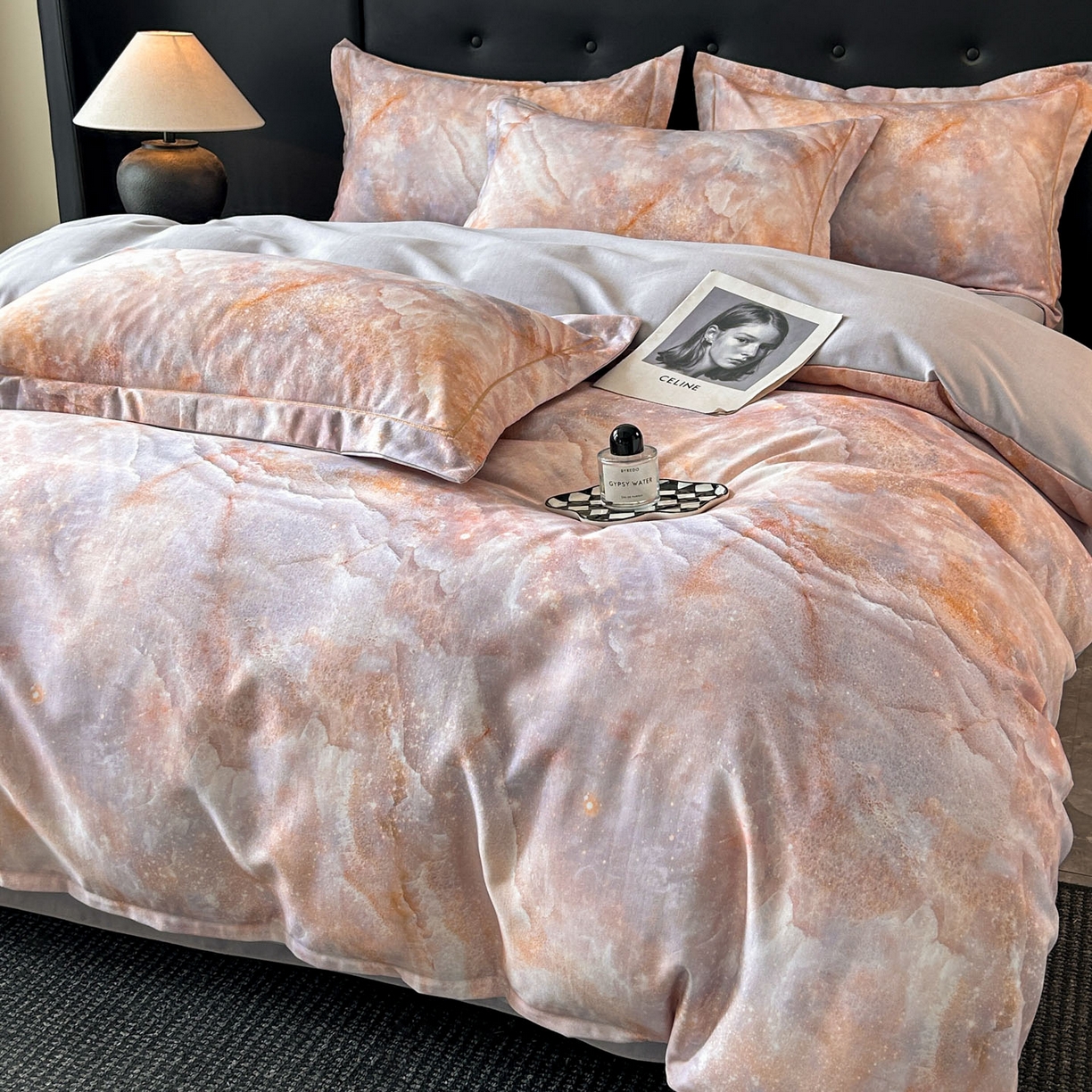 91家纺网 家纺一手货源 找家纺 （总）玉海棠家纺 2025新款数码印花加厚全棉磨毛四件套