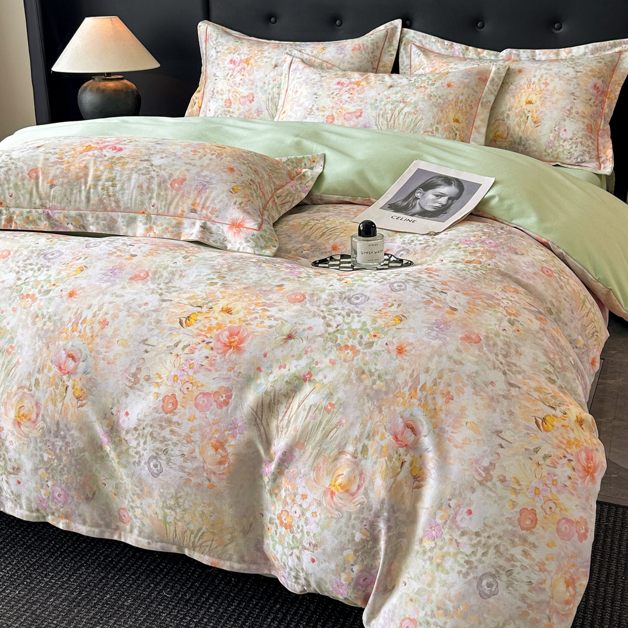 91家纺网 家纺一手货源 找家纺 （总）玉海棠家纺 2025新款数码印花加厚全棉磨毛四件套