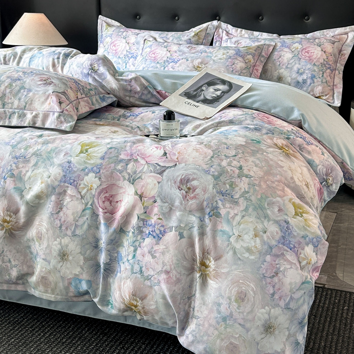 91家纺网 家纺一手货源 找家纺 玉海棠家纺 2025新款数码印花加厚全棉磨毛四件套 金风玉露