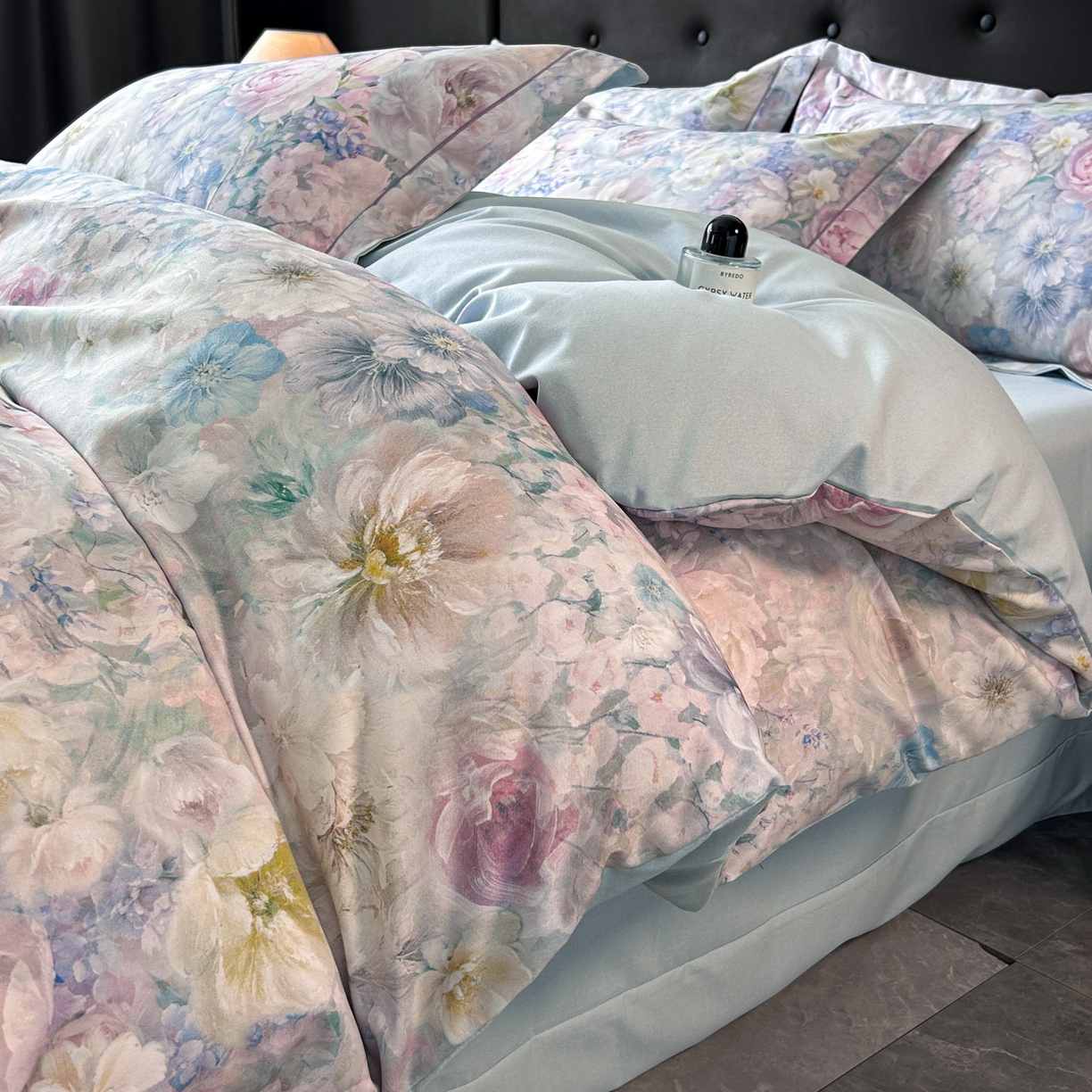 91家纺网 家纺一手货源 找家纺 玉海棠家纺 2025新款数码印花加厚全棉磨毛四件套 金风玉露