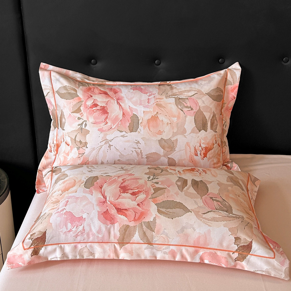 91家纺网 家纺一手货源 找家纺 玉海棠家纺 2025新款数码印花加厚全棉磨毛四件套 粉色罗曼使