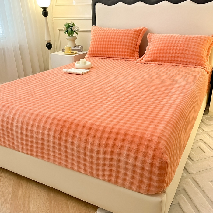 91家纺网 家纺一手货源 找家纺 （总）宅部落 2025新款加厚牛奶绒泡泡绒单床笠床笠单品床笠单件