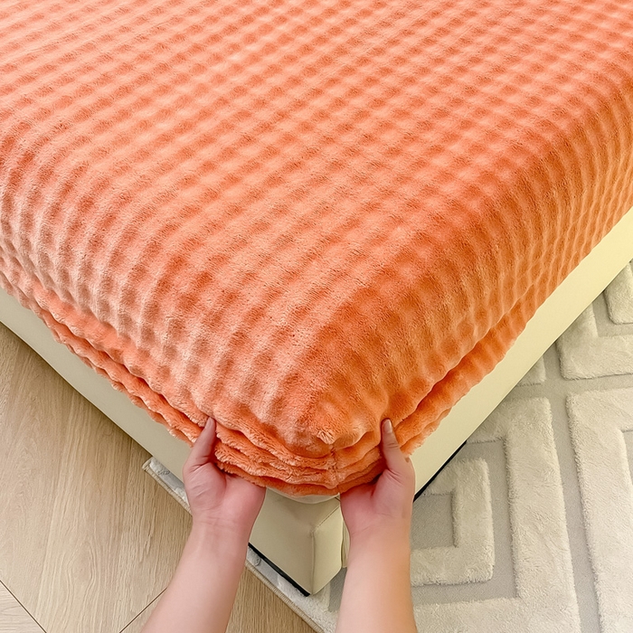 91家纺网 家纺一手货源 找家纺 （总）宅部落 2025新款加厚牛奶绒泡泡绒单床笠床笠单品床笠单件