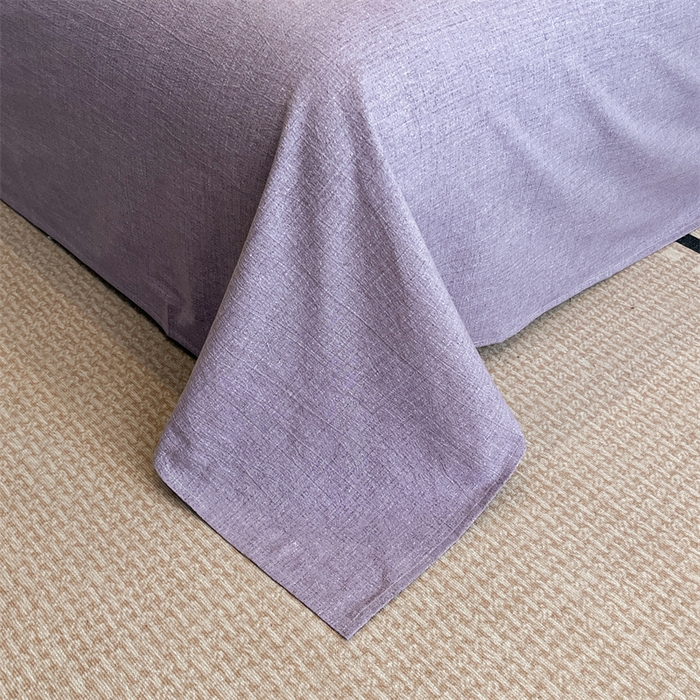 91家纺网 家纺一手货源 找家纺 梦舒羽 2025新款A类原麻纽扣四件套加厚被套床单床笠宿舍双人床仿亚麻套件 春风序