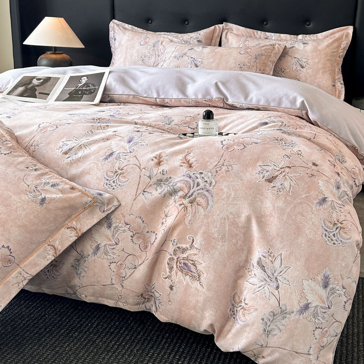 91家纺网 家纺一手货源 找家纺 玉海棠家纺 2025新款数码印花加厚全棉磨毛四件套 拉奥孔之藤