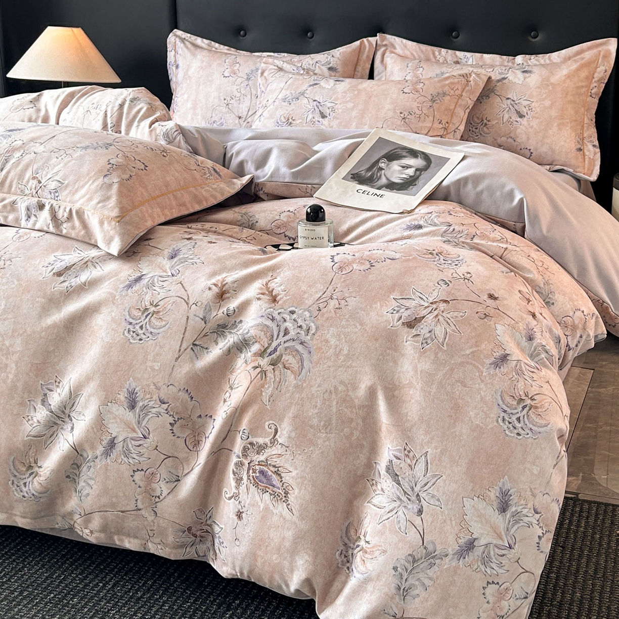 91家纺网 家纺一手货源 找家纺 玉海棠家纺 2025新款数码印花加厚全棉磨毛四件套 拉奥孔之藤