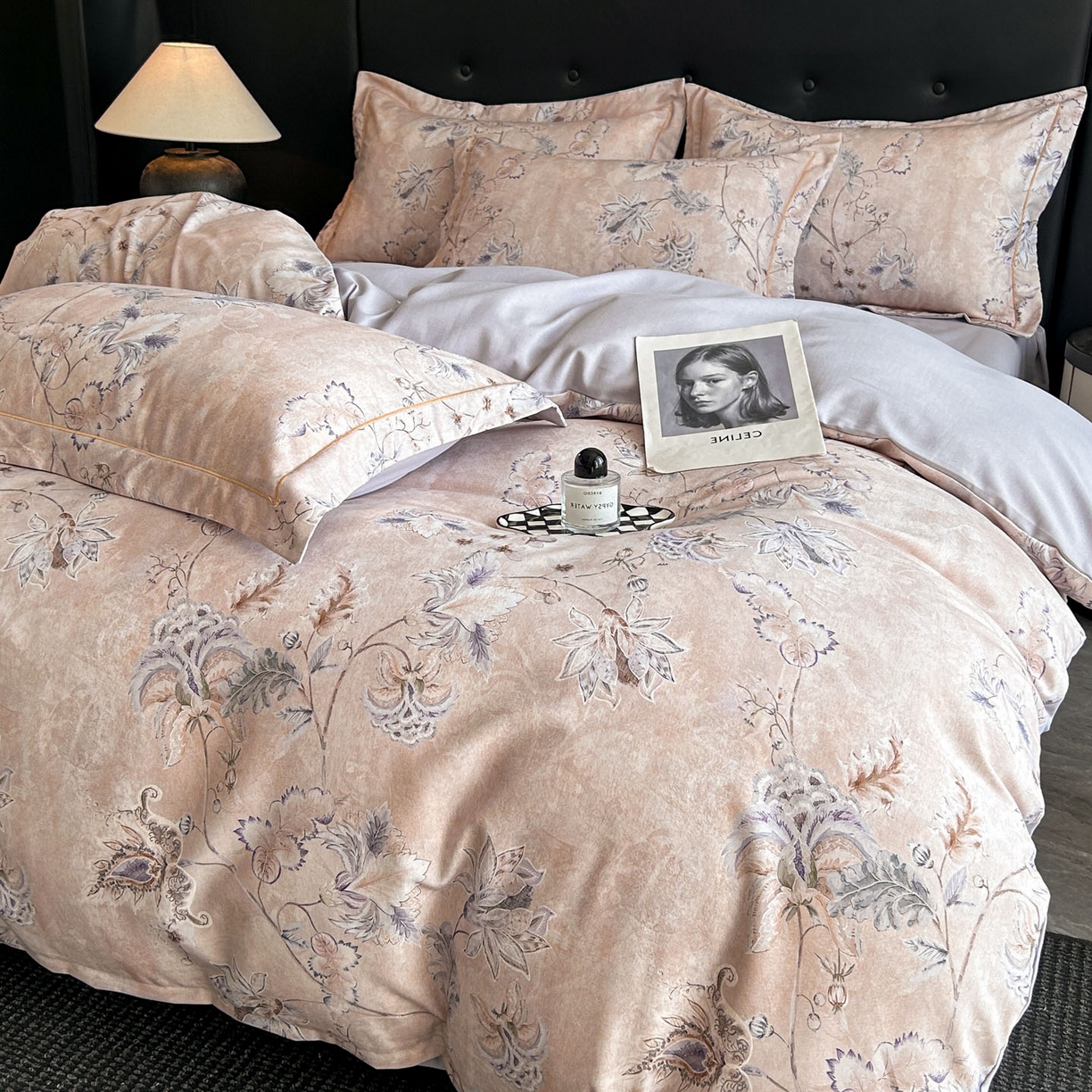 91家纺网 家纺一手货源 找家纺 玉海棠家纺 2025新款数码印花加厚全棉磨毛四件套 拉奥孔之藤