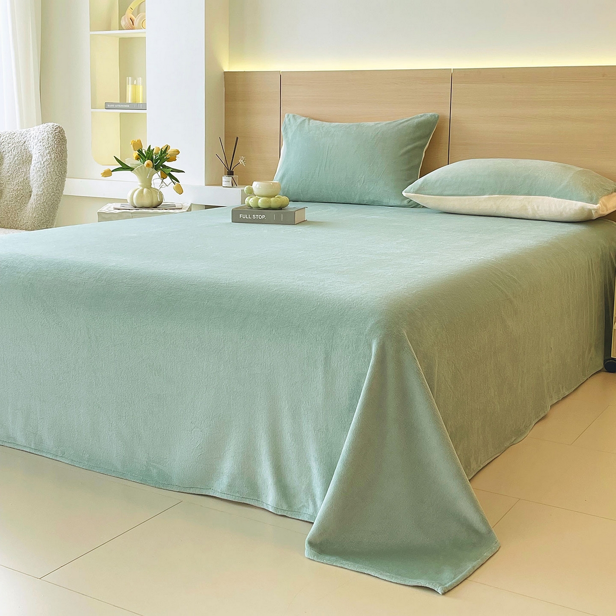 91家纺网 家纺一手货源 找家纺 （总）小懒猪 2025年新款220克A类牛奶绒单床单