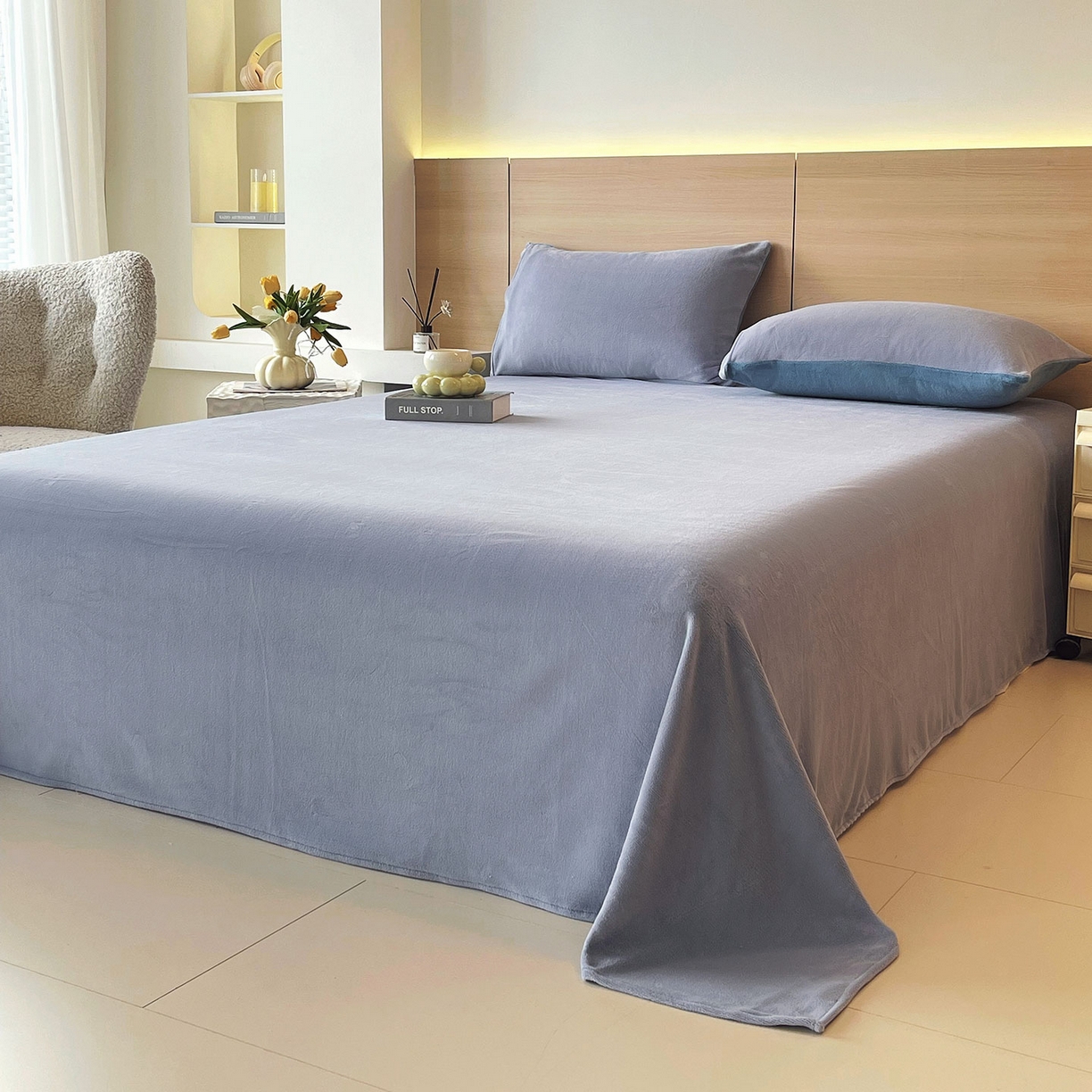 91家纺网 家纺一手货源 找家纺 （总）小懒猪 2025年新款220克A类牛奶绒单床单