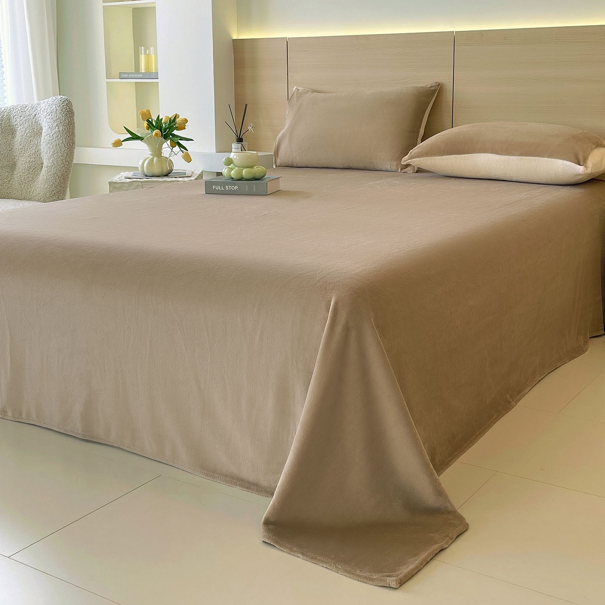 91家纺网 家纺一手货源 找家纺 （总）小懒猪 2025年新款220克A类牛奶绒单床单