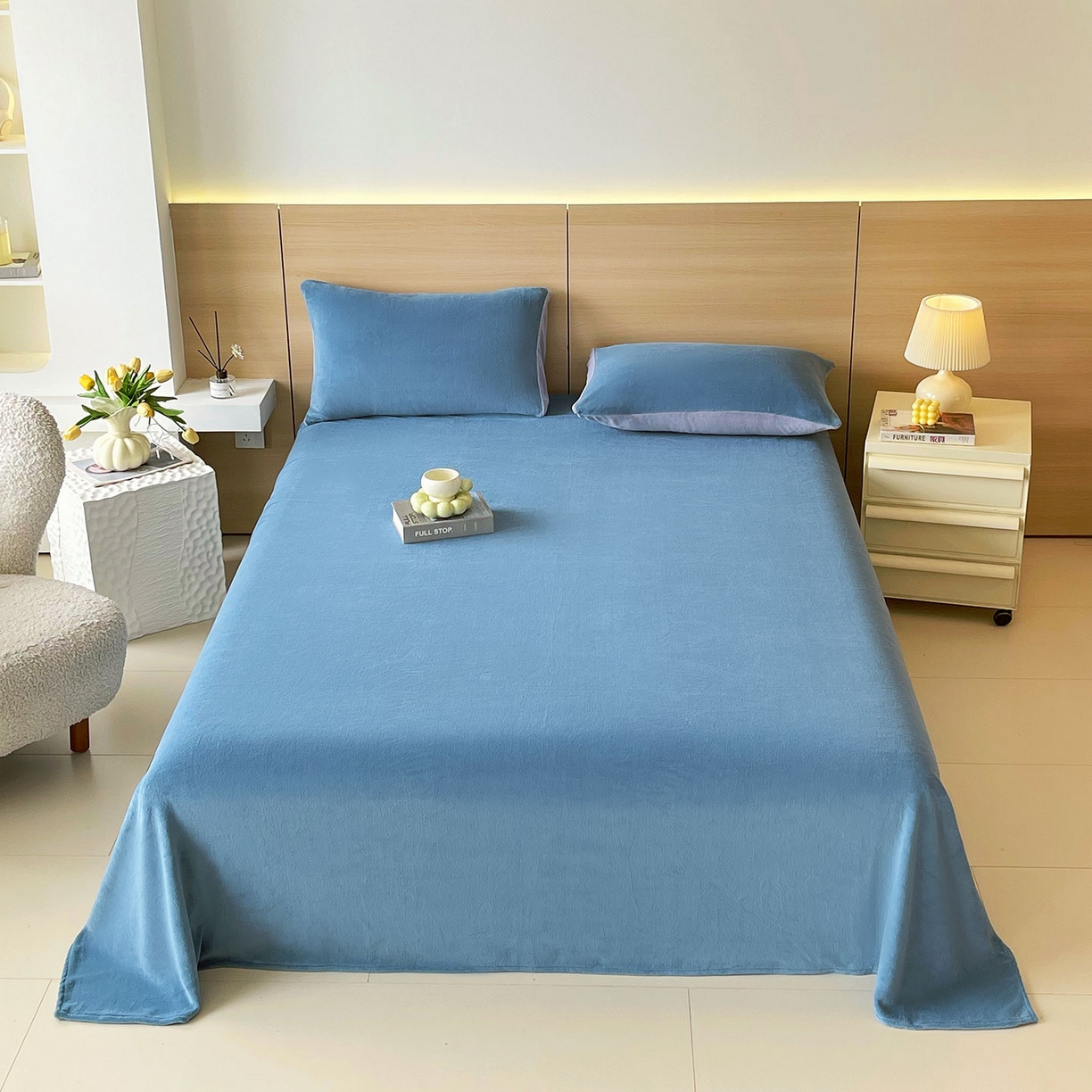 91家纺网 家纺一手货源 找家纺 （总）小懒猪 2025年新款220克A类牛奶绒单床单