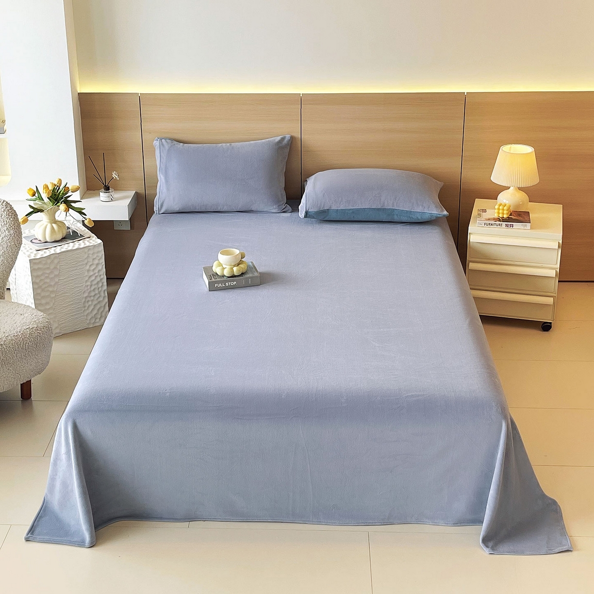 91家纺网 家纺一手货源 找家纺 小懒猪 2025年新款220克A类牛奶绒单床单 婴儿兰