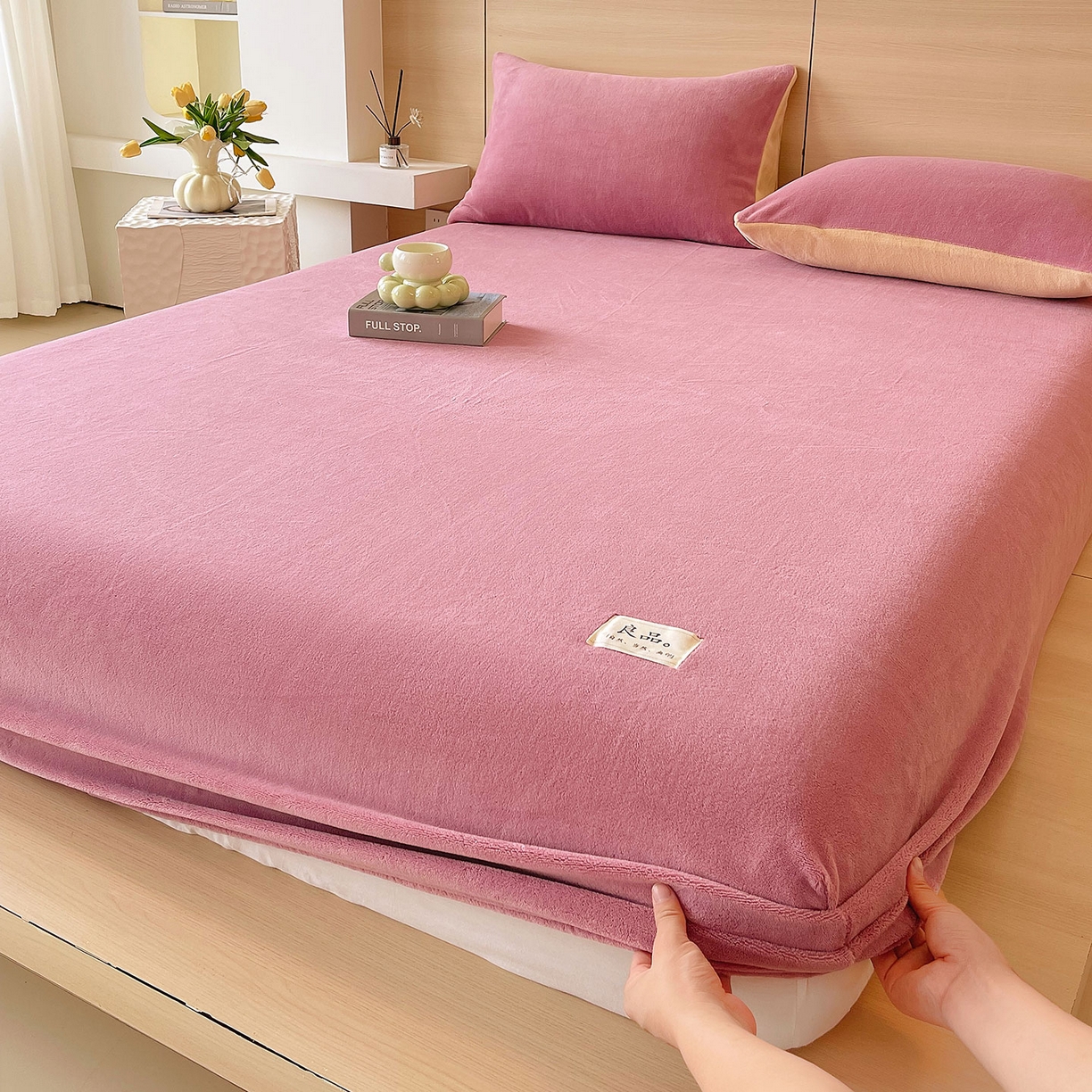 91家纺网 家纺一手货源 找家纺 （总）小懒猪 2025年新款220克A类牛奶绒单床笠