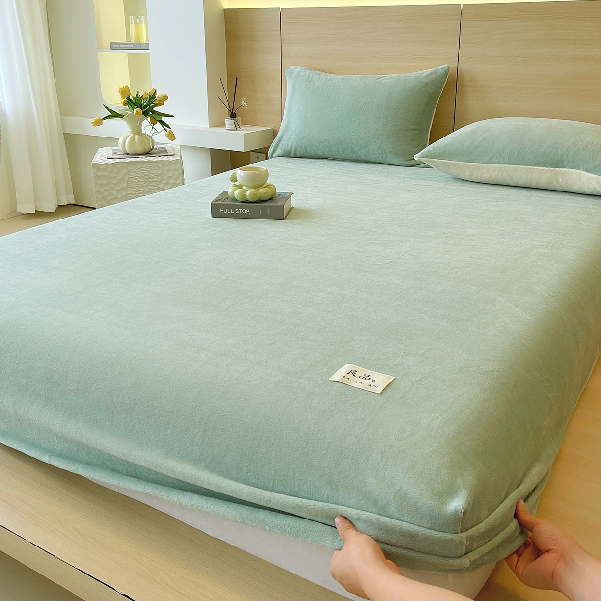 91家纺网 家纺一手货源 找家纺 （总）小懒猪 2025年新款220克A类牛奶绒单床笠