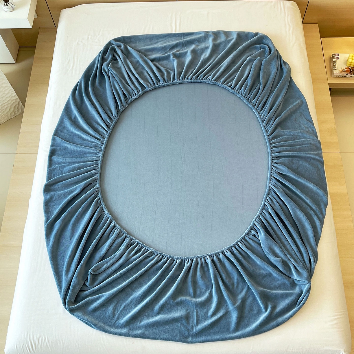 91家纺网 家纺一手货源 找家纺 （总）小懒猪 2025年新款220克A类牛奶绒单床笠