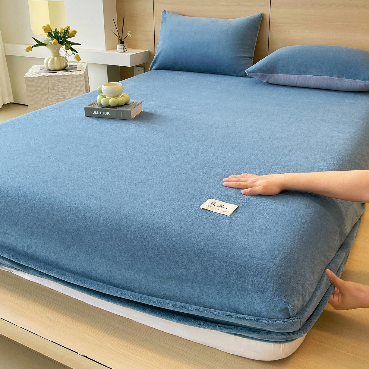 91家纺网 家纺一手货源 找家纺 （总）小懒猪 2025年新款220克A类牛奶绒单床笠