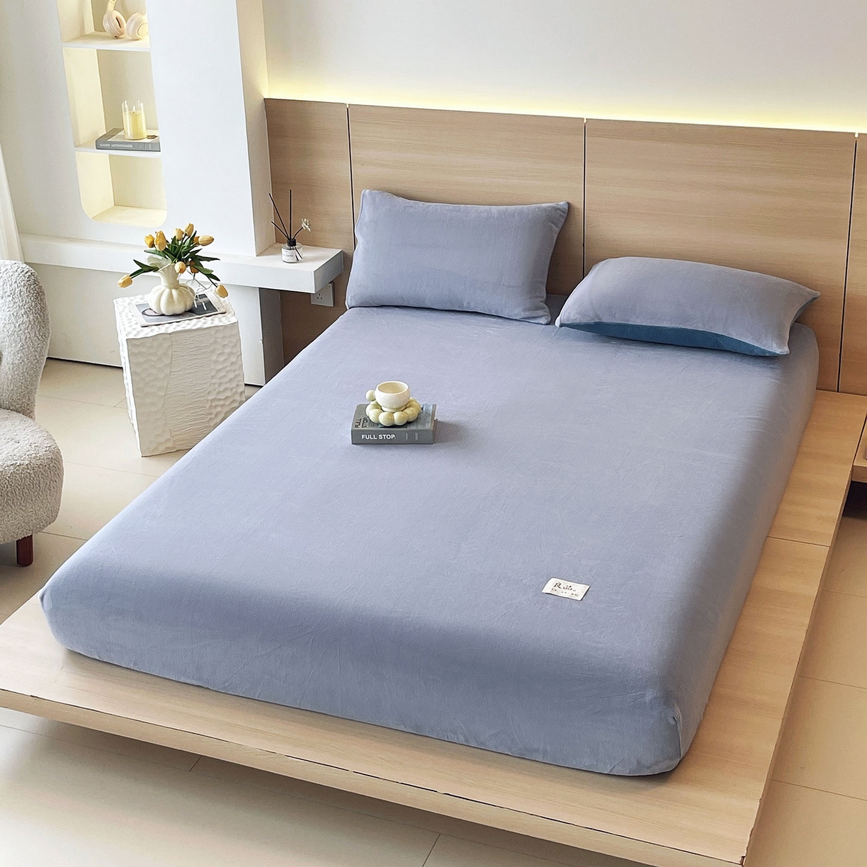 91家纺网 家纺一手货源 找家纺 小懒猪 2025年新款220克A类牛奶绒单床笠 婴儿兰