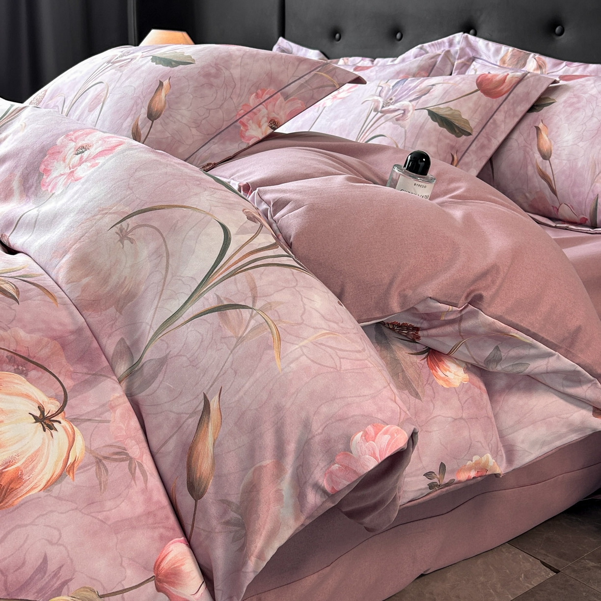 91家纺网 家纺一手货源 找家纺 玉海棠家纺 2025新款数码印花加厚全棉磨毛四件套 微风紫藤