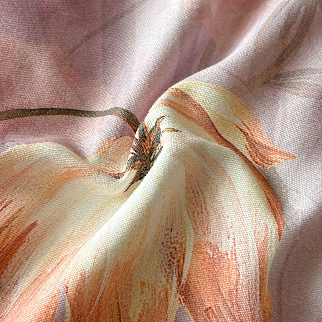 91家纺网 家纺一手货源 找家纺 玉海棠家纺 2025新款数码印花加厚全棉磨毛四件套 微风紫藤