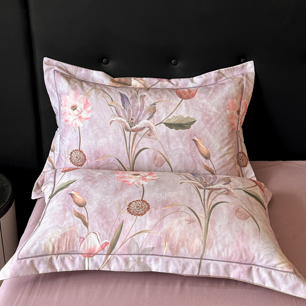 91家纺网 家纺一手货源 找家纺 玉海棠家纺 2025新款数码印花加厚全棉磨毛四件套 微风紫藤