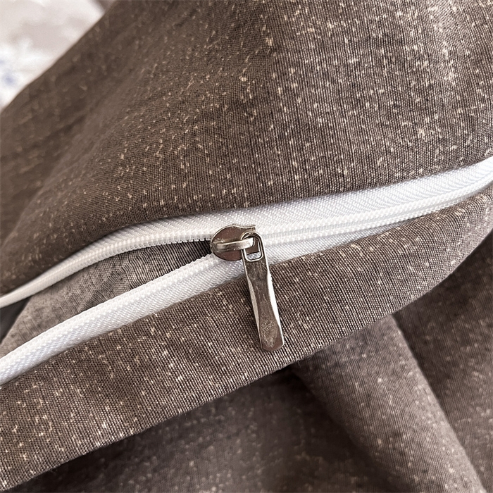 91家纺网 家纺一手货源 找家纺 梦舒羽 2025新款A类原麻纽扣四件套加厚被套床单床笠宿舍双人床仿亚麻套件 漫步花丛-蓝