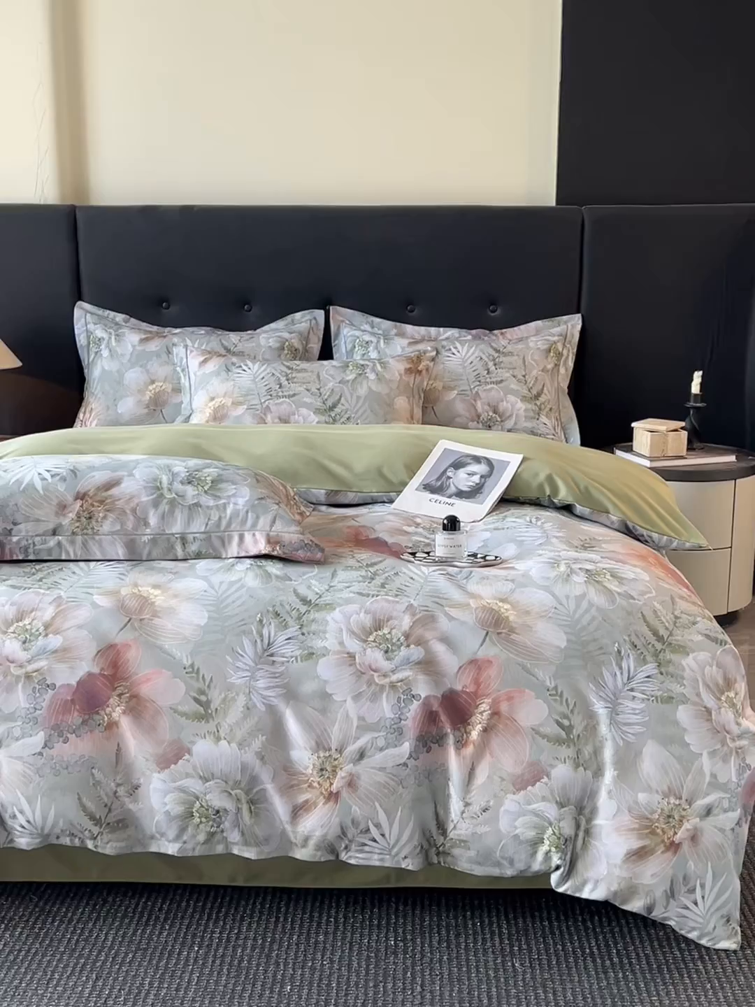 91家纺网 家纺一手货源 找家纺 玉海棠家纺 2025新款数码印花加厚全棉磨毛四件套 雨林绮梦