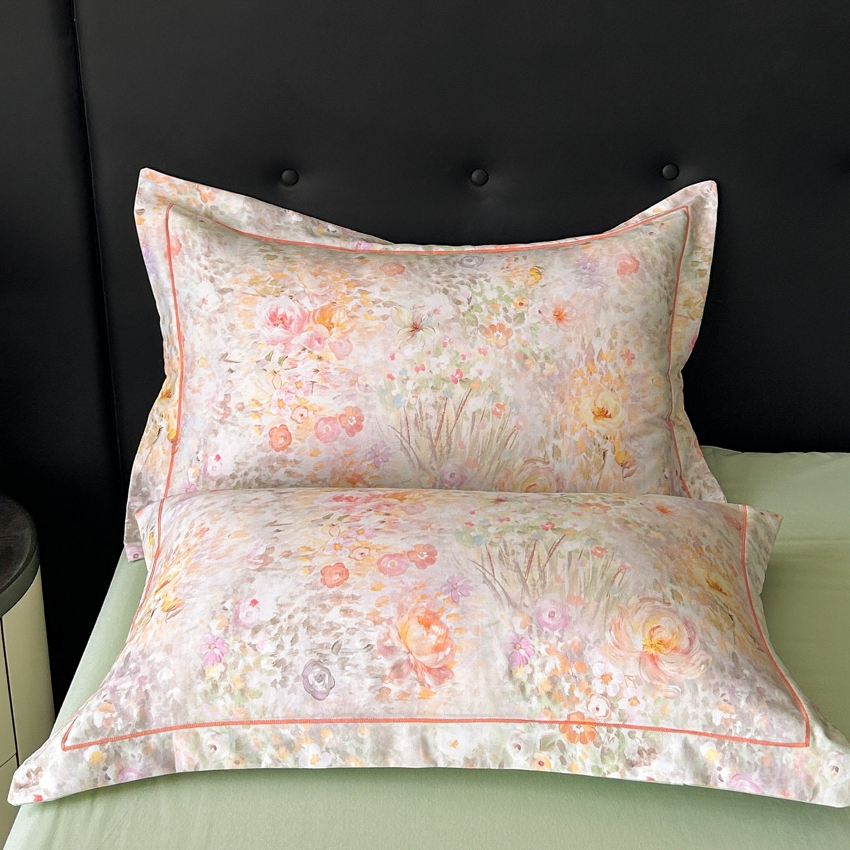 91家纺网 家纺一手货源 找家纺 玉海棠家纺 2025新款数码印花加厚全棉磨毛四件套 庄园午后