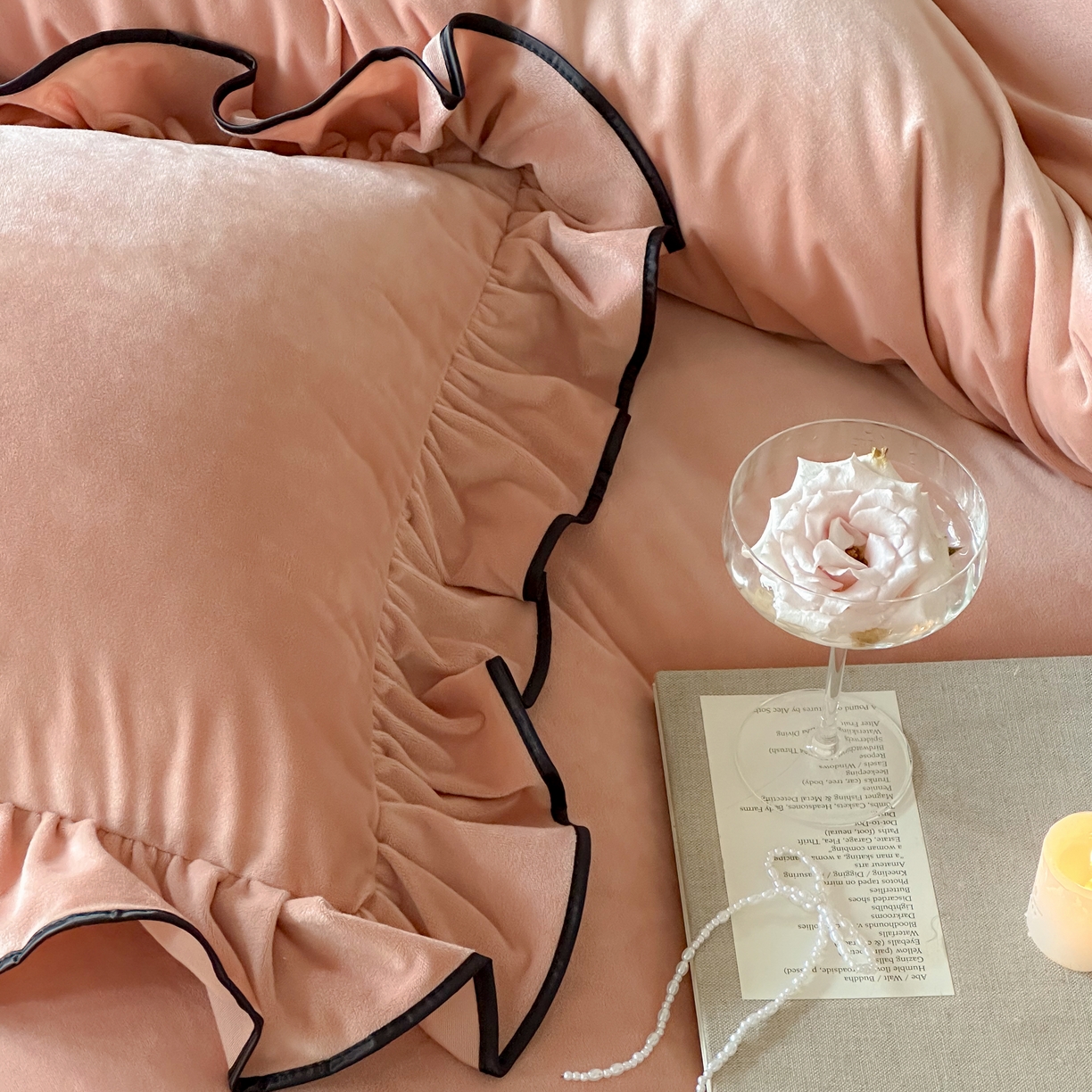 91家纺网 家纺一手货源 找家纺 ONE TWO ONE 121 2025新款轻奢新法式德芙绒宝宝绒婴儿绒短毛绒牛奶绒四件套床单被套（【提供买家秀】【会员-20】 平台控价券后不得低于318/338元） 戴安娜-茶粉