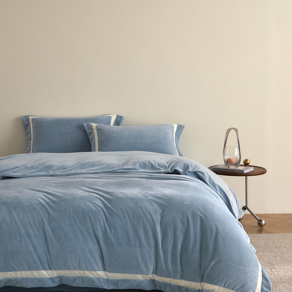 91家纺网 家纺一手货源 找家纺 （总）ONE TWO ONE 121 2025新款轻奢新法式德芙绒宝宝绒婴儿绒短毛绒牛奶绒四件套床单被套【繁华】【提供买家秀】【会员-20】 平台控价券后不得低于318/338元