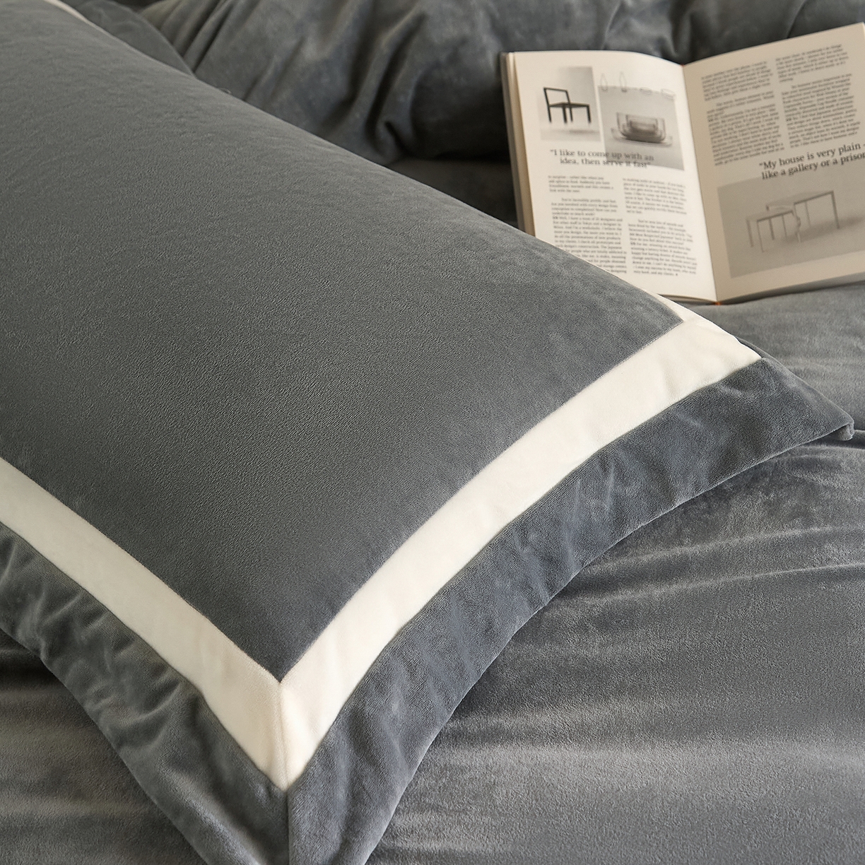 91家纺网 家纺一手货源 找家纺 ONE TWO ONE 121 2025新款轻奢新法式德芙绒宝宝绒婴儿绒短毛绒牛奶绒四件套床单被套【繁华】【提供买家秀】【会员-20】 平台控价券后不得低于318/338元 繁华-草木灰