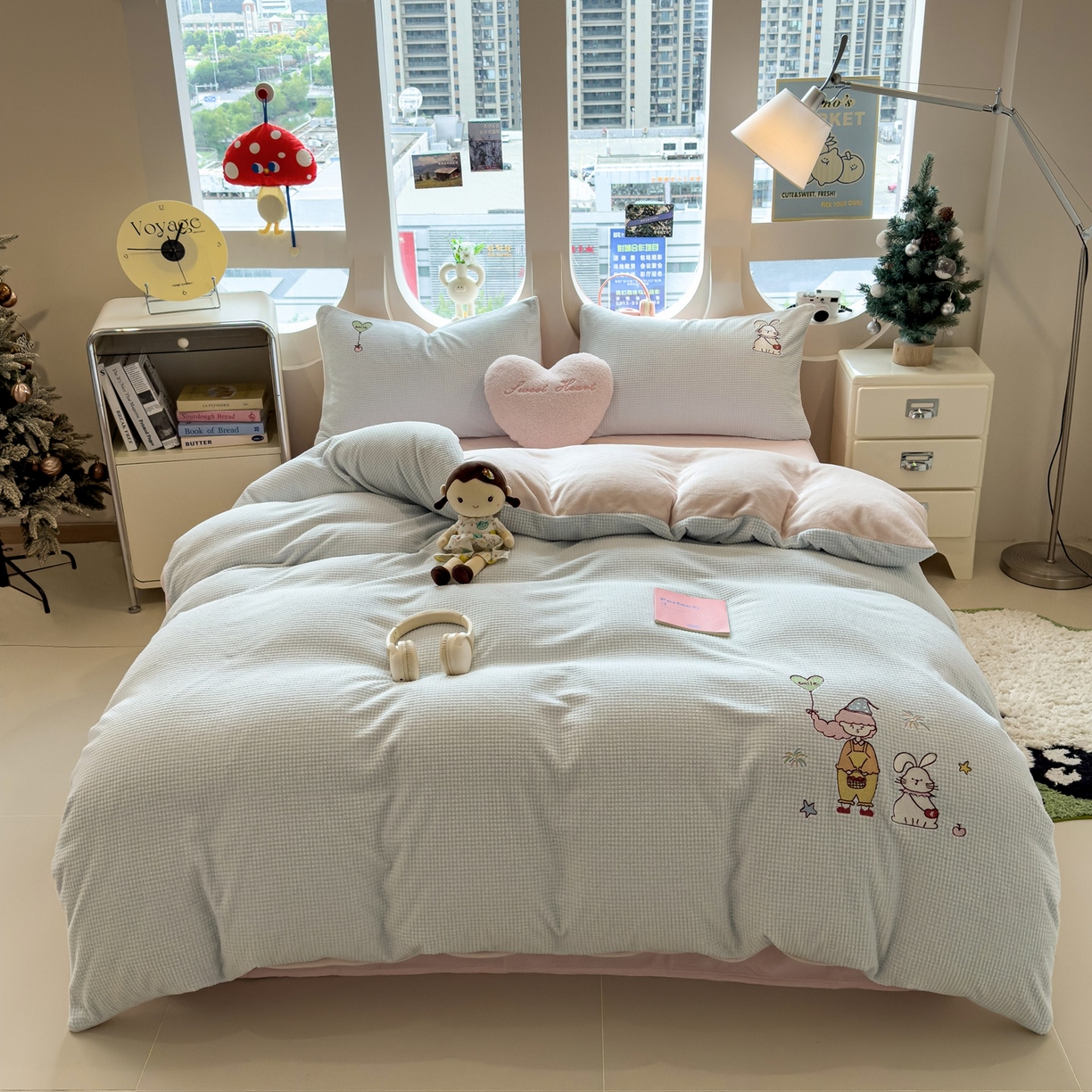 91家纺网 家纺一手货源 找家纺 （总）凯罗 2025秋冬牛奶绒绣花四件套