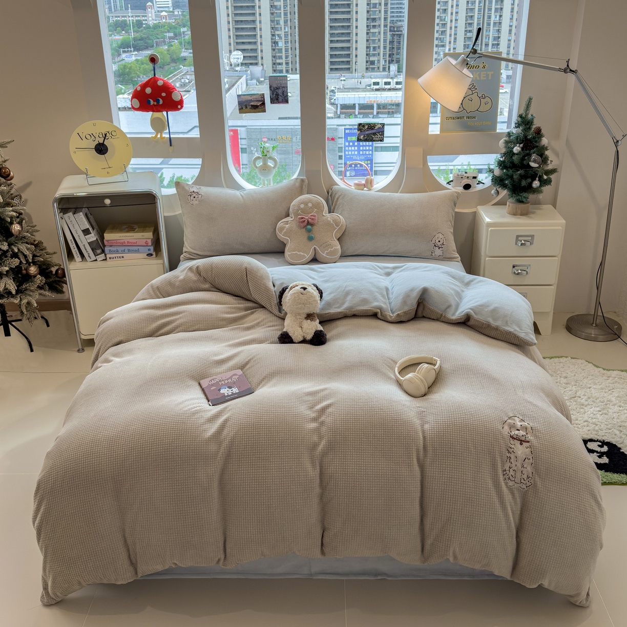 91家纺网 家纺一手货源 找家纺 （总）凯罗 2025秋冬牛奶绒绣花四件套