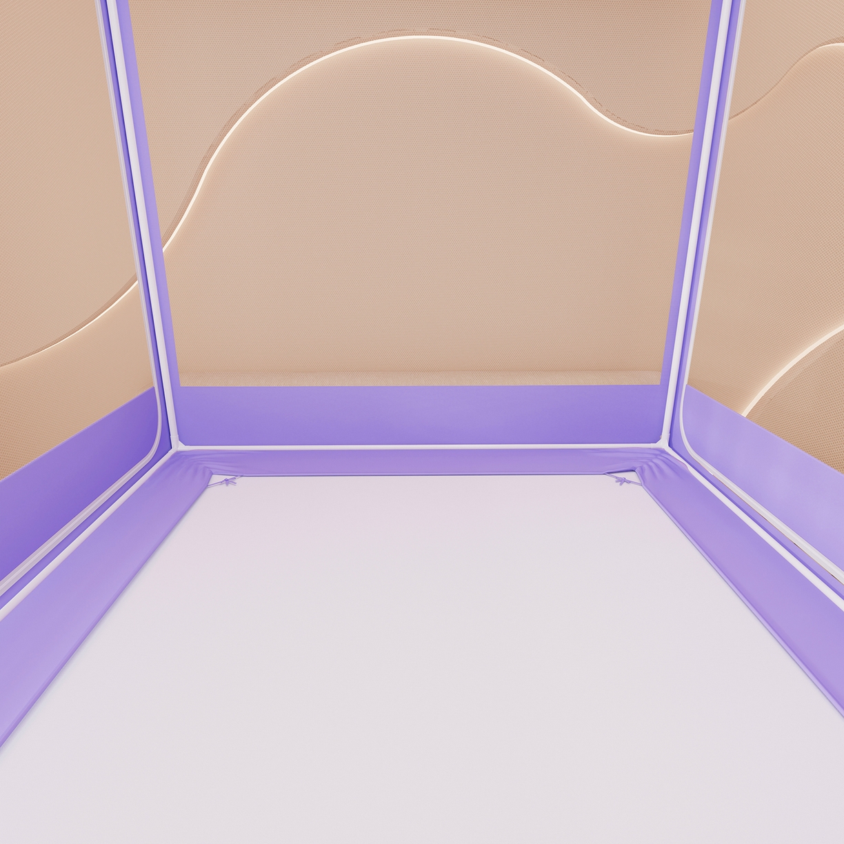 91家纺网 家纺一手货源 找家纺 浪幔纱蚊帐 2025新款卡通印花款夹棉蚊帐 花丛小兔