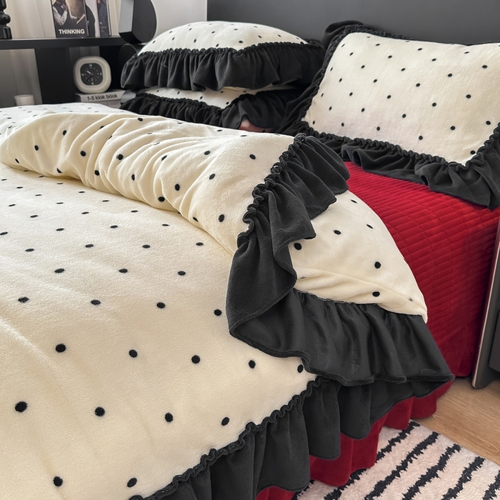 91家纺网 家纺一手货源 找家纺 （总）欧尚 2025新款法式大花边床盖四件套