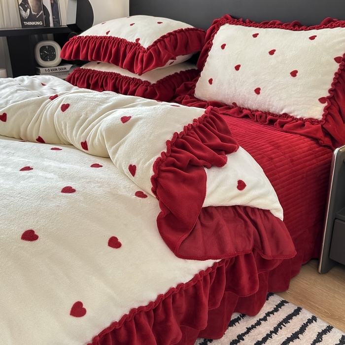 91家纺网 家纺一手货源 找家纺 （总）欧尚 2025新款法式大花边床盖四件套