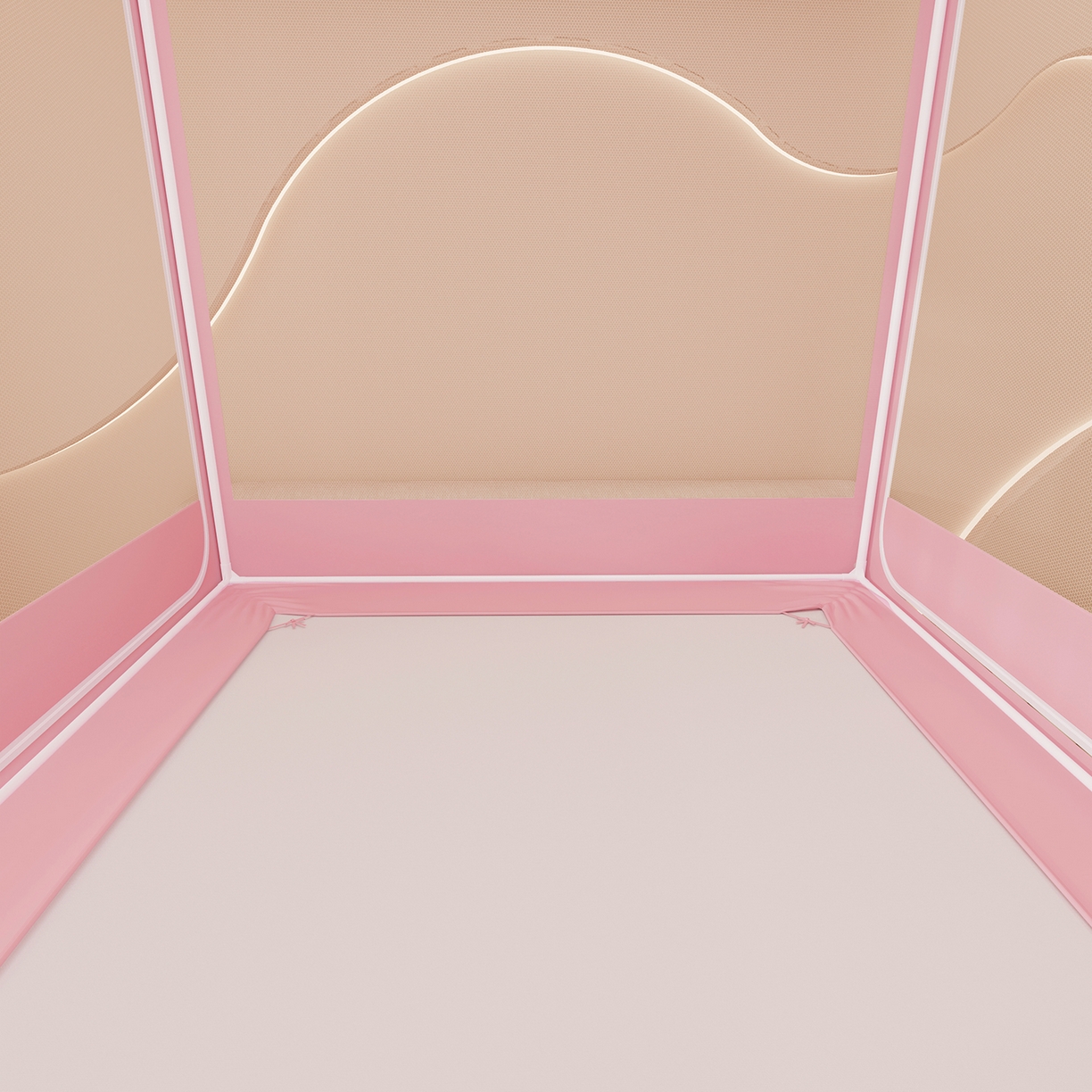 91家纺网 家纺一手货源 找家纺 浪幔纱蚊帐 2025新款卡通印花款夹棉蚊帐 可爱乐园