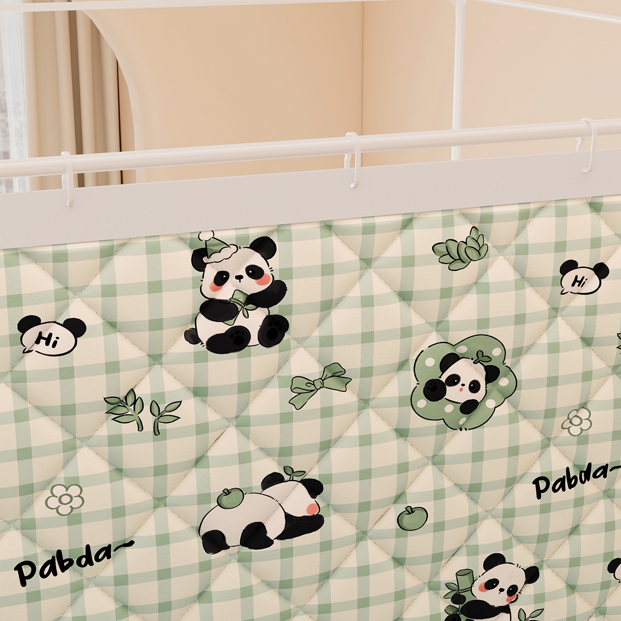 91家纺网 家纺一手货源 找家纺 浪幔纱蚊帐 2025新款卡通印花款夹棉蚊帐 岁岁平安